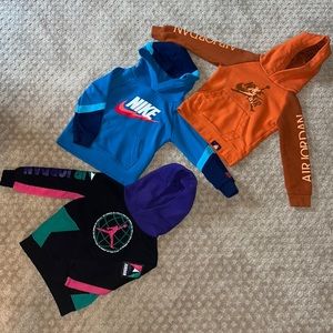 Set of 3! Nike/ Jordan Boys 2T Sweatshirts! Great condition!!!!!!